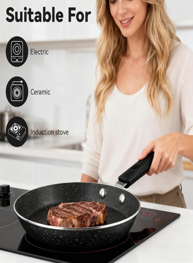 Pilipane 6 Inch Non-Stick Frying Pan with Non-Stick Coating, Egg Pan Omelette with Plastic Handle, Dishwasher Safe, Easy Cleanup, PFOA Free, Oven Safe Cooking Pan - Image 2