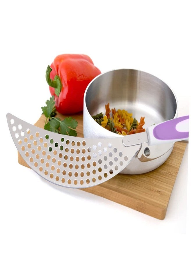 LABRIMP Water Filter Separator 14.56 Inch Kitchen Sink Strainer for Pasta and Food Drainage Stainless Steel Clip-on Colander for Efficient Water Separation and Vegetable Washing - Image 5
