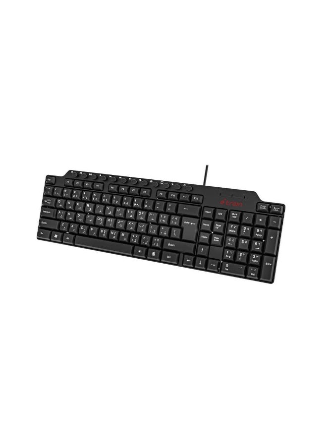 E-Train MultiMedia Compact Keyboard 104-Key KB012 - Black - Image 3