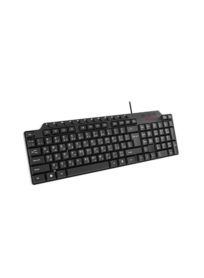 E-Train MultiMedia Compact Keyboard 104-Key KB012 - Black - Image 2