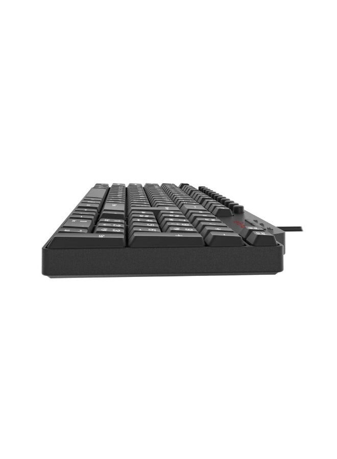E-Train MultiMedia Compact Keyboard 104-Key KB012 - Black - Image 5