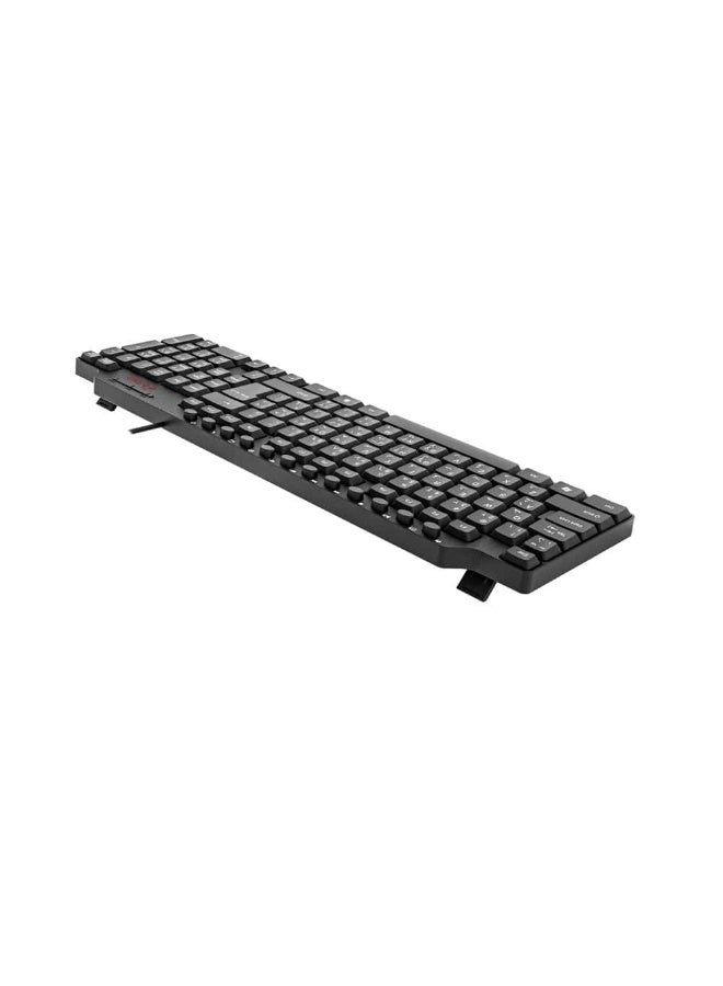 E-Train MultiMedia Compact Keyboard 104-Key KB012 - Black - Image 4