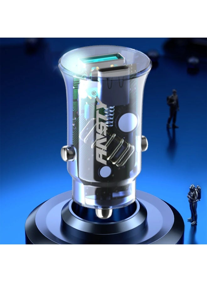 ANSTY CAR-014 PD 30W Dual Port Car Charger - Fast Charging, Intelligent Safety, and Ultra-Compact Metal Design - Image 4
