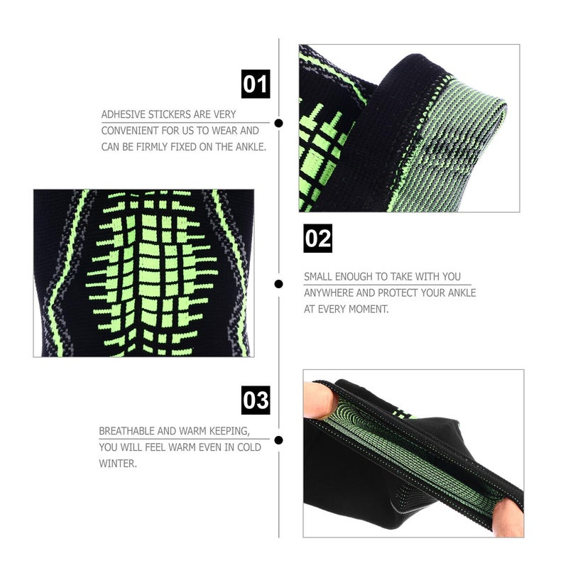 Nylon Ankle Braces Compression Support Sleeve Anti Sprain Protector For Basketball Men Size M 38 40 - Image 4
