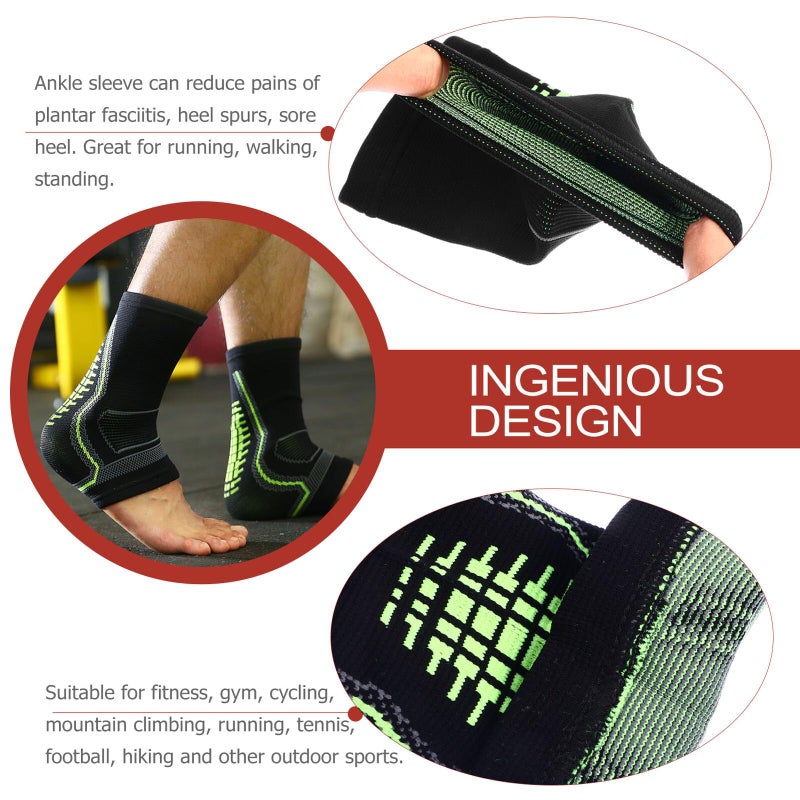 Nylon Ankle Braces Compression Support Sleeve Anti Sprain Protector For Basketball Men Size M 38 40 - Image 5