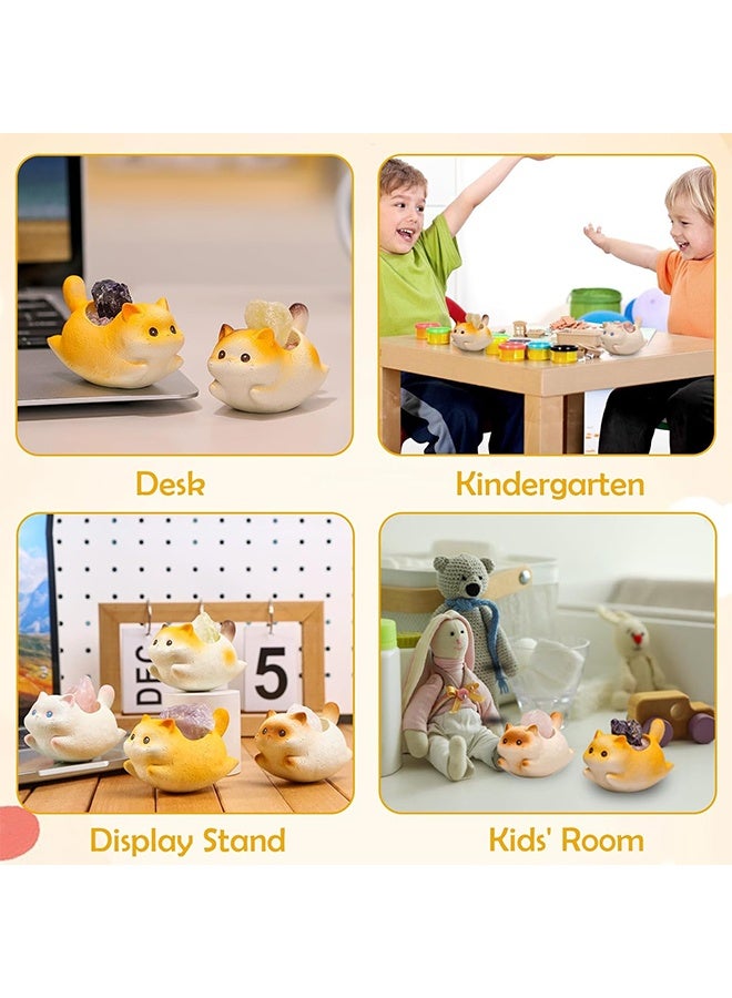 Cat Crystal Figurines – Cute Cat-Themed Desktop Accessories for Bookshelf or Tabletop Décor – Fun Gift for Cat Lovers and Crystal Collectors - Image 5