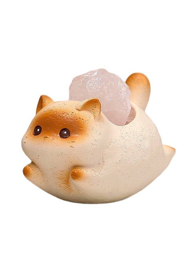 Cat Crystal Figurines – Cute Cat-Themed Desktop Accessories for Bookshelf or Tabletop Décor – Fun Gift for Cat Lovers and Crystal Collectors - Image 1