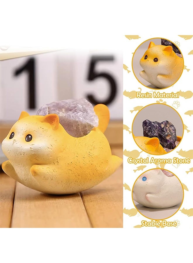 Cat Crystal Figurines – Cute Cat-Themed Desktop Accessories for Bookshelf or Tabletop Décor – Fun Gift for Cat Lovers and Crystal Collectors - Image 3