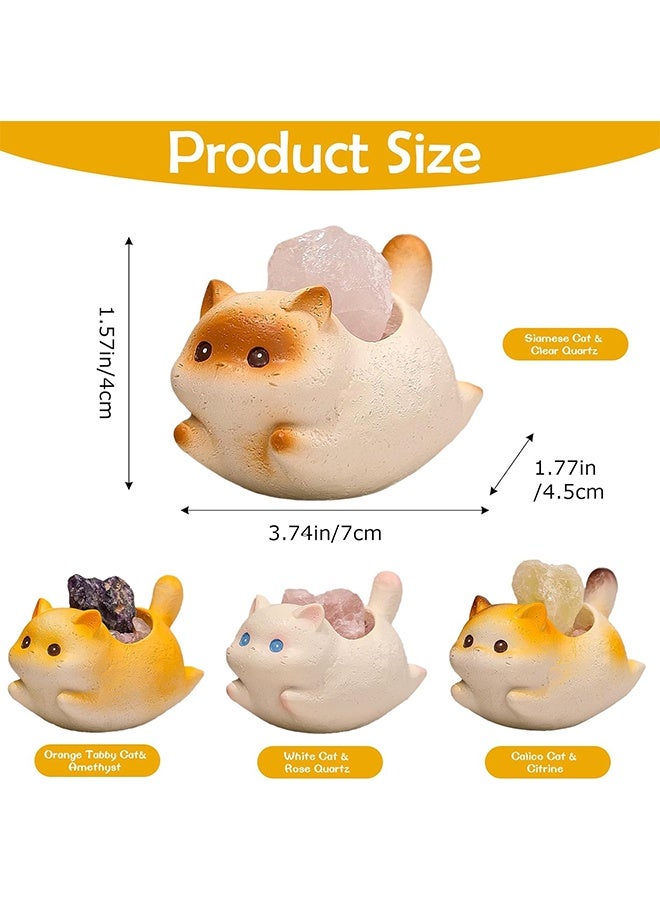 Cat Crystal Figurines – Cute Cat-Themed Desktop Accessories for Bookshelf or Tabletop Décor – Fun Gift for Cat Lovers and Crystal Collectors - Image 2