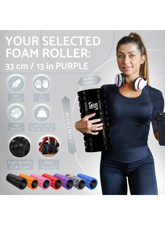 ALCOACH EVA Foam Roller for Deep Tissue Muscle Massage, High Density Foam Roller for Trigger Point Exercise  - Image 2