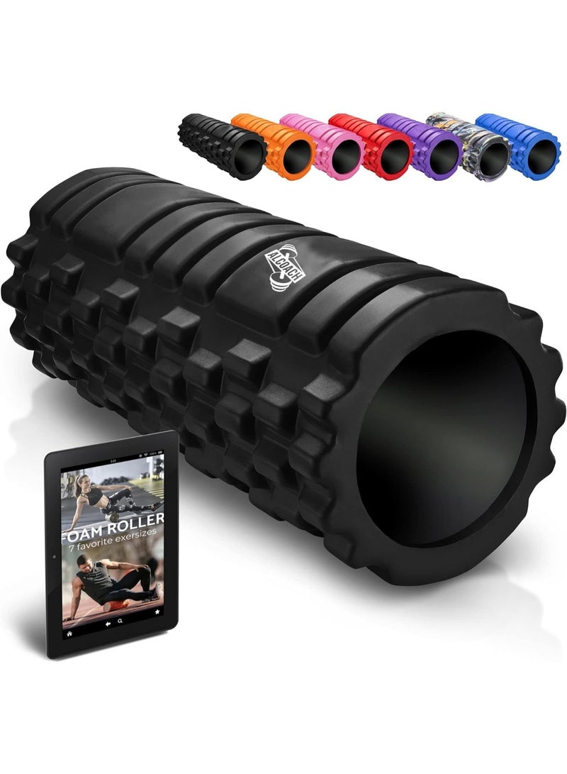 ALCOACH EVA Foam Roller for Deep Tissue Muscle Massage, High Density Foam Roller for Trigger Point Exercise  - Image 1