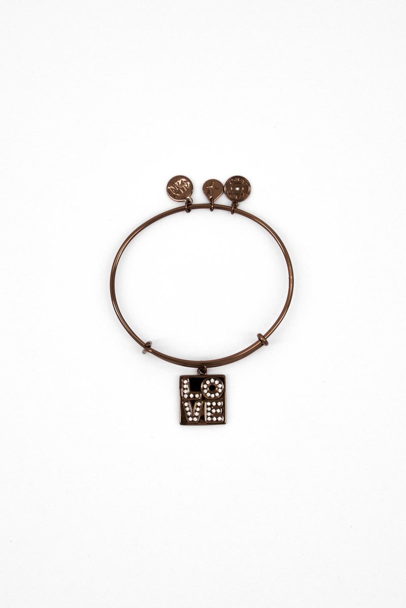 ALEX AND ANI Women Love Pave Ewb Bracelet, Chocolate  - Image 2