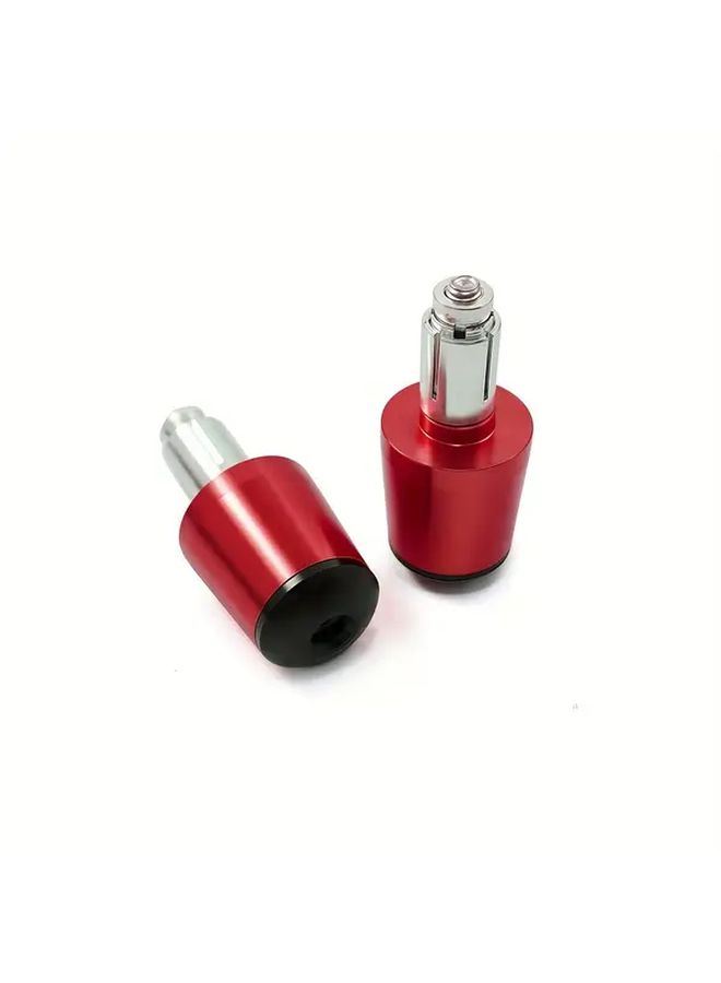 Red Motorcycle Handlebar End Plugs CNC Aluminum Alloy Anti Collision No Drilling Installation 2pcs - Image 5