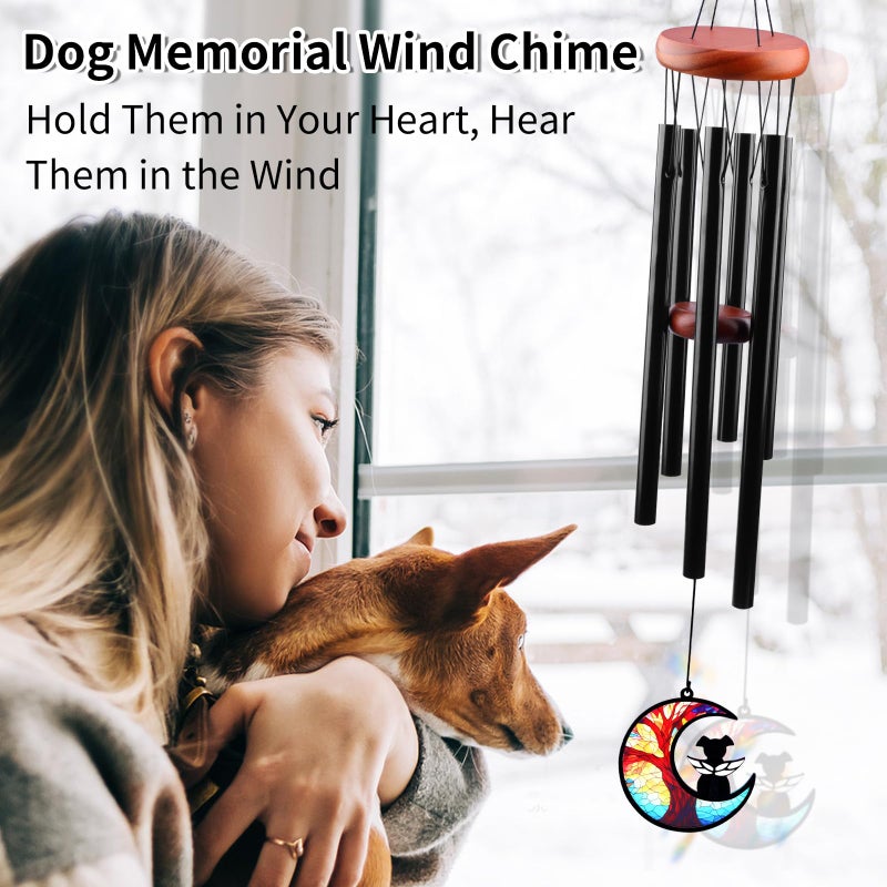 DearKeeps Pet Memorial Wind Chime â€“ Dog Memorial Gifts for Loss of Dog, Loss of Pet Sympathy Gift, Pet Remembrance Bereavement Gift (Paw) - Image 3