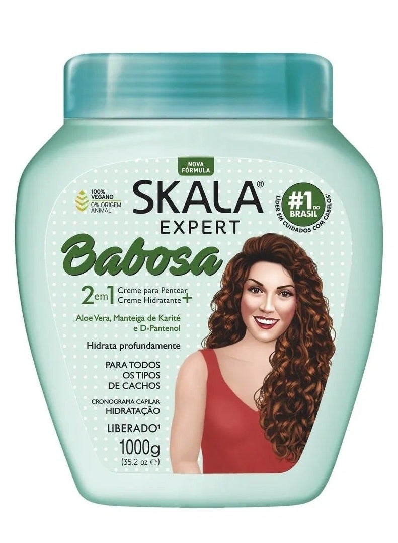 SKALA Skala Babosa 2 in 1 Treatment and Hydrates Hair Cream with Aloe Vera Extract Shea Butter 1000g  - Image 1