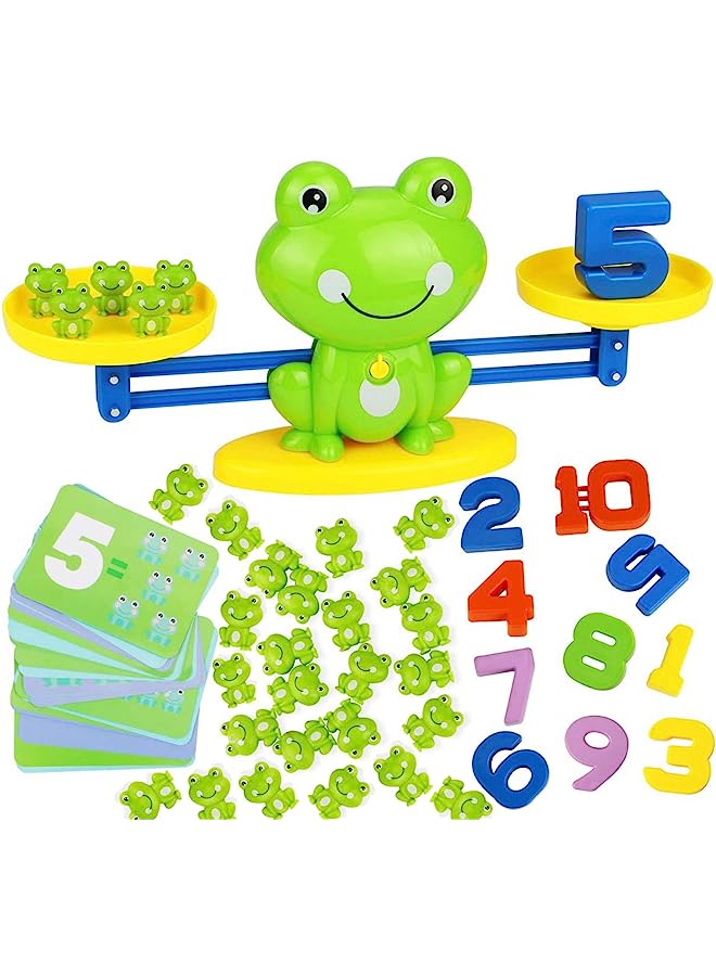 Frog Balance Math Games, Counting Toys, Learning Educational Game, STEM Montessori Kindergarten Preschool Couting Number Toys for Kids, Girls and Boys - Image 1