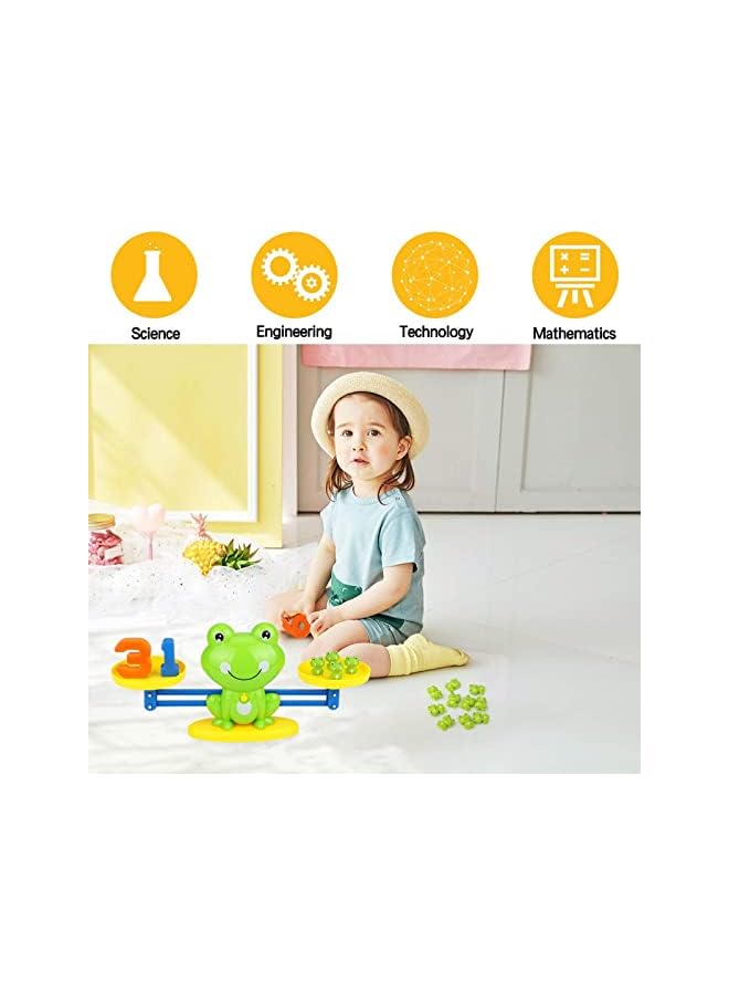 Frog Balance Math Games, Counting Toys, Learning Educational Game, STEM Montessori Kindergarten Preschool Couting Number Toys for Kids, Girls and Boys - Image 2