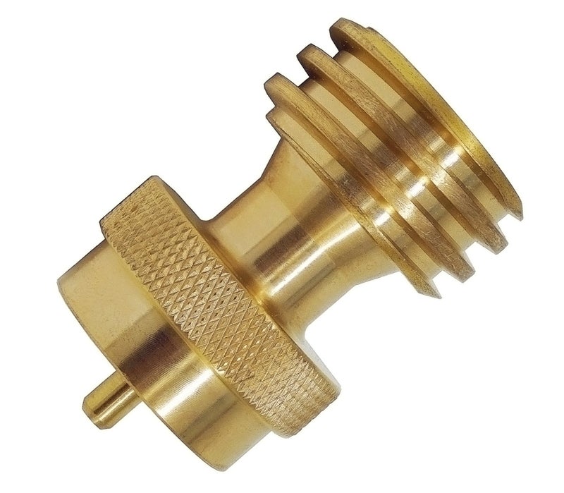 DOZYANT Steak Saver 20lb to 1lb Propane Tank Adapter for Disposable Throwaway Cylinder, Converter Universal 1 Pound / 16.4oz Disposable Small Tank for 20 or 30lb LP Gas Big Tank - Image 1