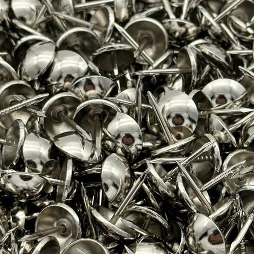 decotacks® Silver Finish Upholstery Nails/Tacks 7/16in - 500 Pcs [Nickel/Silver Finish] DX0511-500 - Image 1