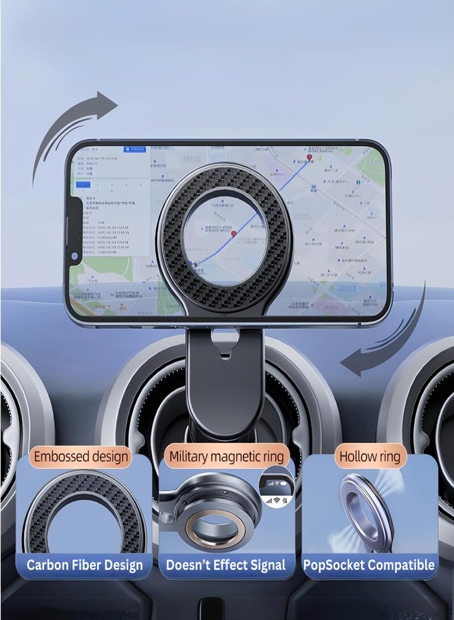 DYT for Magsafe car Mount【20 Super Magnets】 Magnetic Phone Holder for Car【360° Rotation】 Hands Free Car Phone Holder Fit iPhone 16 15 14 13 12 Pro Max Plus Mini, Samsung & All Phones - Image 4