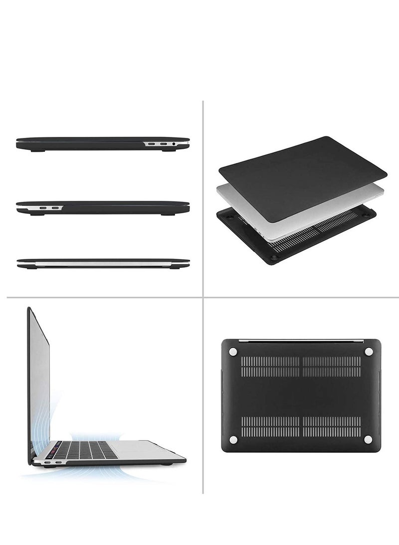Mosiso MacBook Air 13.6 inch Case 2022 2023 Release A2681 M2 Chip with Liquid Retina Display & Touch ID Protective Plastic Hard Shell Case Cover Black - Image 3
