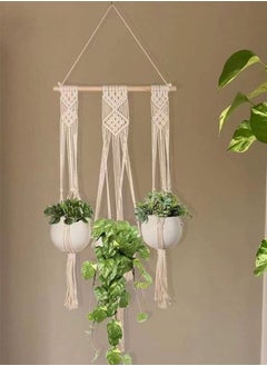 Kutis 1-Piece Hanging Plant Pot Holder For Balcony/living room hand-woven hanging decorative flower pot stand  - Image 1