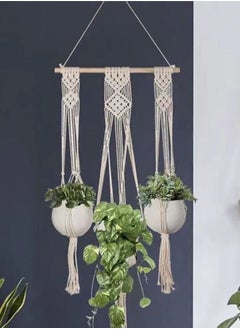 Kutis 1-Piece Hanging Plant Pot Holder For Balcony/living room hand-woven hanging decorative flower pot stand  - Image 3