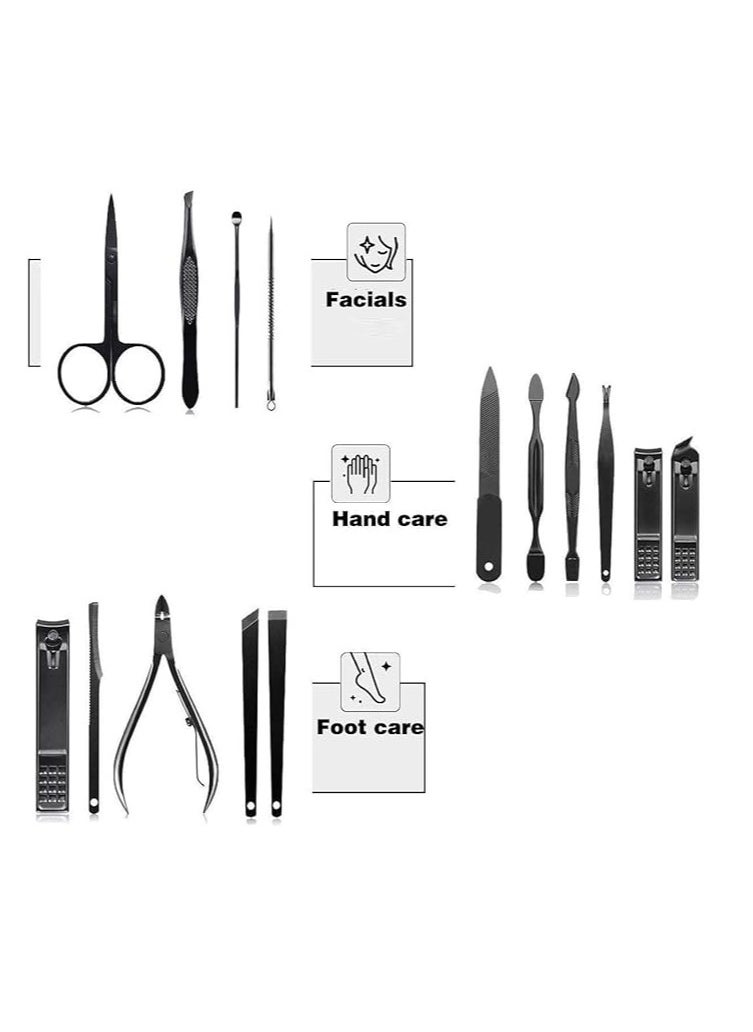 Cool Baby COOLBABY Unisex Nail Clippers Set, Pedicure & Manicure Tool Kit  Professional Grooming Set for Men and Women with Stylish and Elegant Luxurious Travel Case Travel Manicure Set RED 15pcs  - Image 4