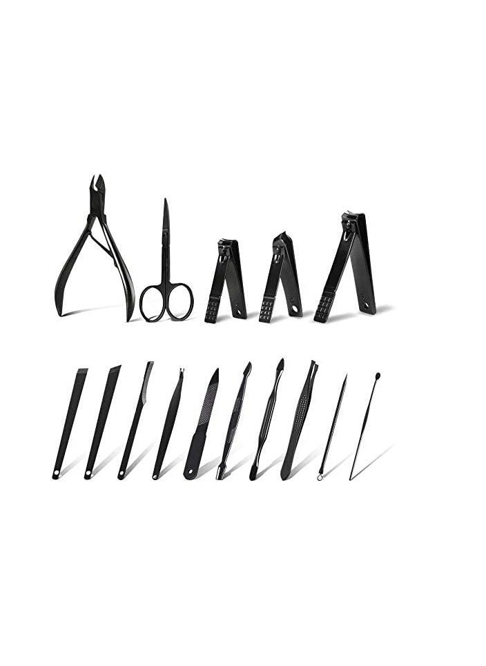 Cool Baby COOLBABY Unisex Nail Clippers Set, Pedicure & Manicure Tool Kit  Professional Grooming Set for Men and Women with Stylish and Elegant Luxurious Travel Case Travel Manicure Set RED 15pcs  - Image 5