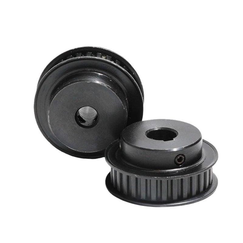 بكرة ذات مفتاح 14 مم، عجلة فولاذية سوداء، فتحة محور 5.25 مم، مفتاح 3x1.4، 4x1.8، 5x2.3، 6x2.8 مم، عرض الحزام 11 مم - Image 2