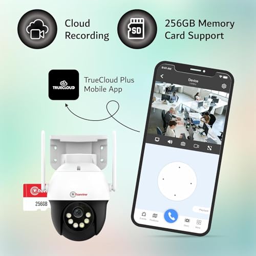 Trueview 3MP 4G Mini PT Security Camera with SIM Support | All-Time Color Vision | 360° Pan | Two-Way Audio | Human Detection | 256GB SD & Cloud | IP66 Waterproof | Alexa Compatible | STQC Certified - Image 3