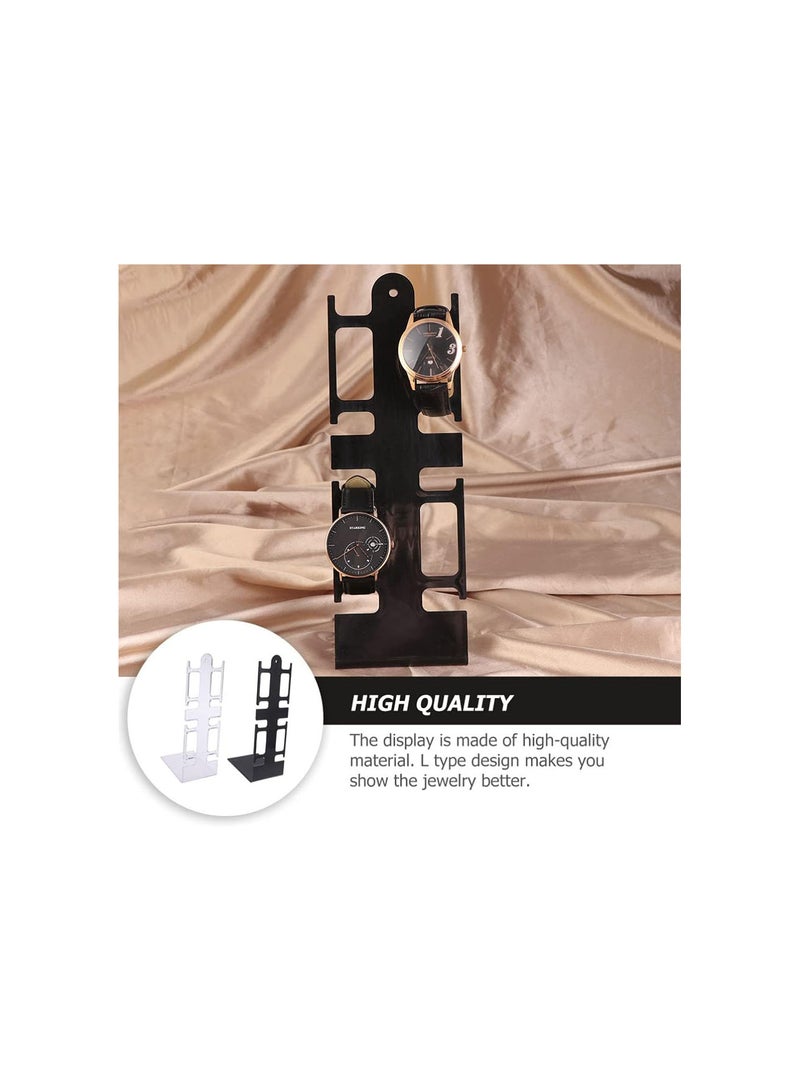 GGOOT 6pcs Watch Display Stand L Shape Plastic Watch Display Rack 4 Slot Bangle Bracelet Holder Jewelry Organizer for Shop Home - Image 3