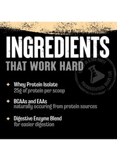 ANIMAL Whey Isolate Protein Powder - Loaded for Pre & Post Workout Muscle Builder and Recovery with Digestive Enzymes for Men & Women - 25g Protein, Great Taste, Low Sugar - Brownie Batter 4 lbs  - Image 5