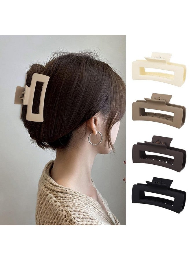 Tresta7 4 Pcs Large Claw Clips, Hair clips For thick Hair, Hair Claw For Women, Matte Non-Slip Hair Clips For Women, Jumbo Hair Claw, Hair Accessories For Women Girls - Image 1