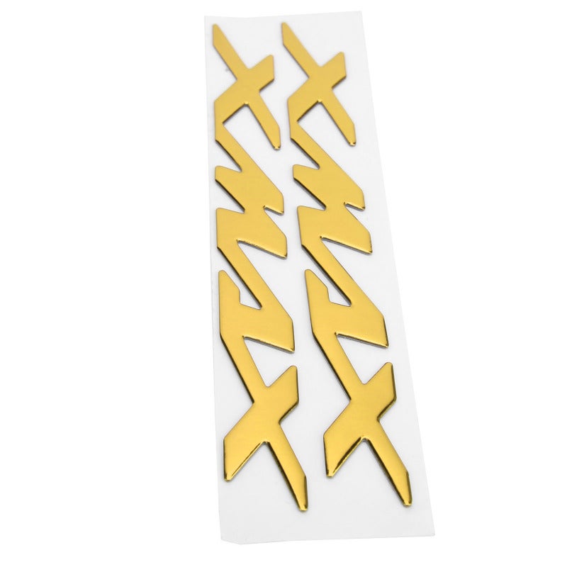 Motorcycle Emblem Sticker 2pcs 3-Dimensional Yellow X-MAX XMAX 125 250 400 Decal - Flexible Plastic Anti-Wear Durable Badge for Motorcycle Decoration - Image 3