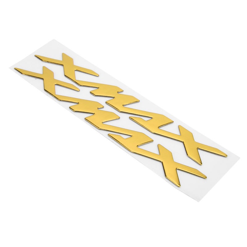 Motorcycle Emblem Sticker 2pcs 3-Dimensional Yellow X-MAX XMAX 125 250 400 Decal - Flexible Plastic Anti-Wear Durable Badge for Motorcycle Decoration - Image 4