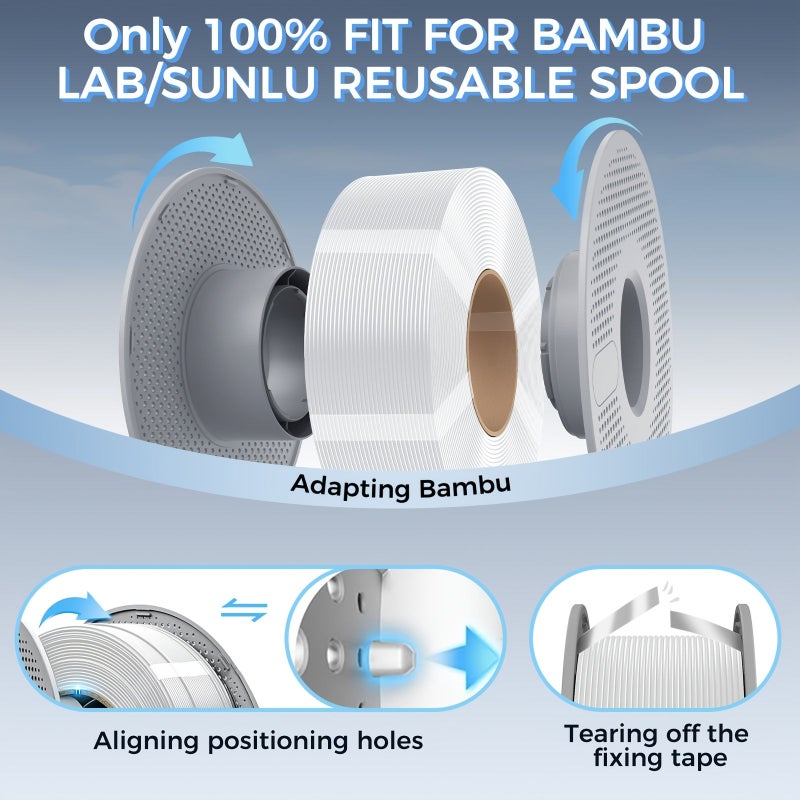 كرياليتي CR خيوط PETG 1.75 مم 2.2 رطل أبيض عالي الدقة منخفض الانكماش - Image 4