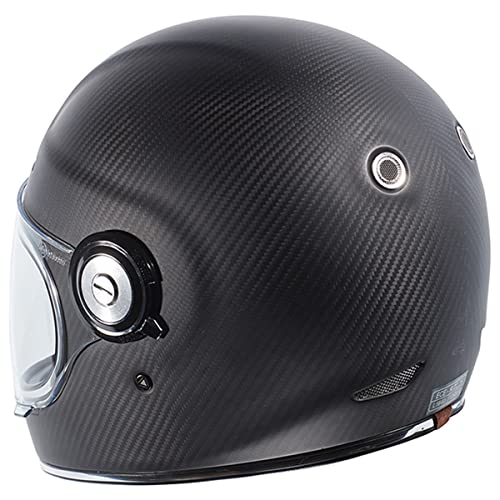 TORC T1 Unisex-Adult Retro Full-face-Helmet-Style Motorcycle (Carbon Fiber Matte Black, X-Large) - Image 2
