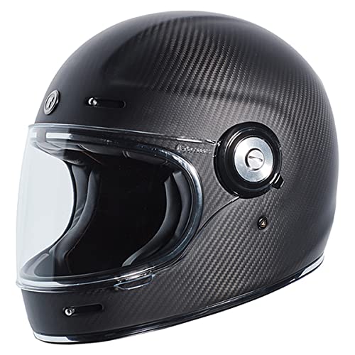TORC T1 Unisex-Adult Retro Full-face-Helmet-Style Motorcycle (Carbon Fiber Matte Black, X-Large) - Image 1