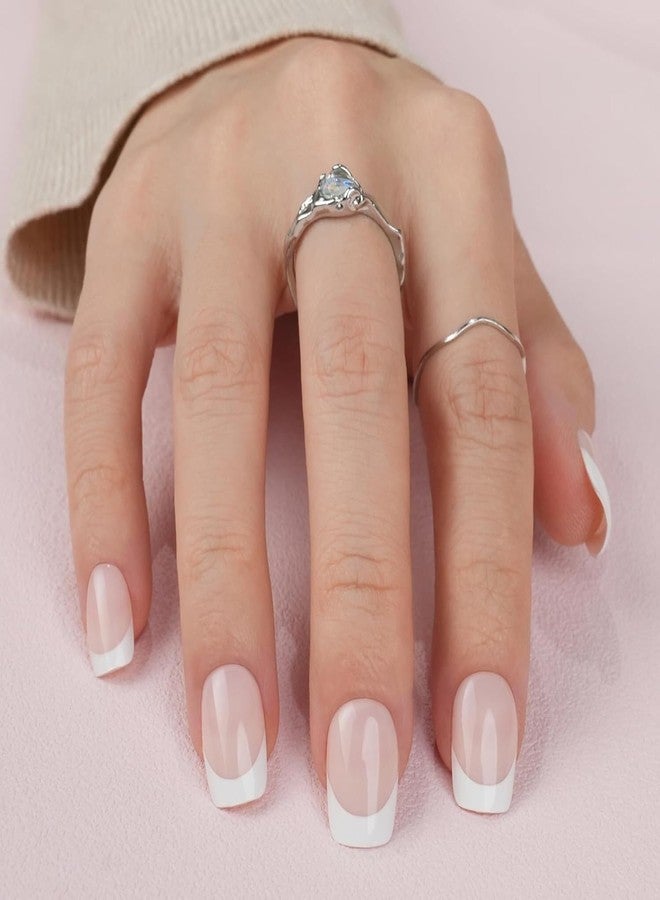INSIME French nails press on Artificial nails for women | Korean Fake nails set Short pink nails extension for Women & girls | Reusable Pep Nails, Stick on false nails for girls - Image 2