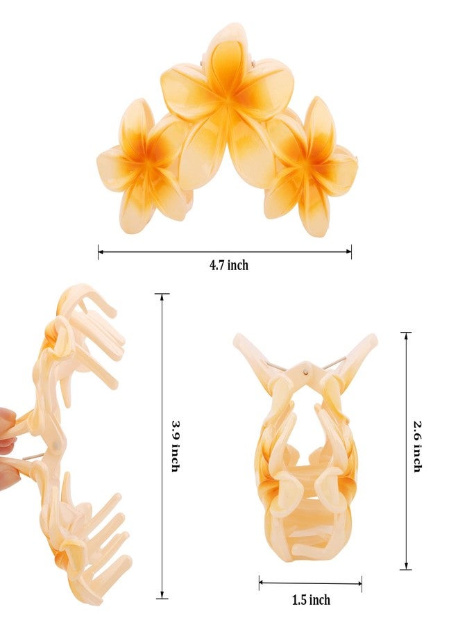 Amariver Hair Clips for Women 4Pcs Flower Claw Clips Cute Hair Claws Flower HairClip for Thick Thin Hair Strong Hold HairClaws Summer Accessories for Women Girls - Image 3