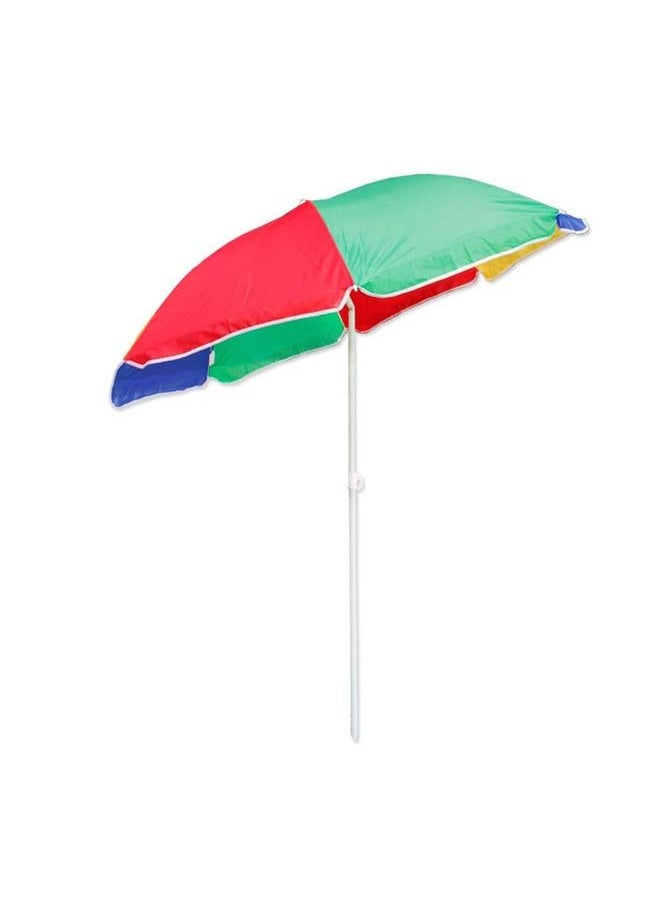 Generic - 6.5ft twice folded compact Portable beach umbrella with sand anchor windproof, Push Button Tilt Air vent UV 50+ Protection Fits in a large Suitcase for travel Patio Garden Pool Backyard Sky - Image 1