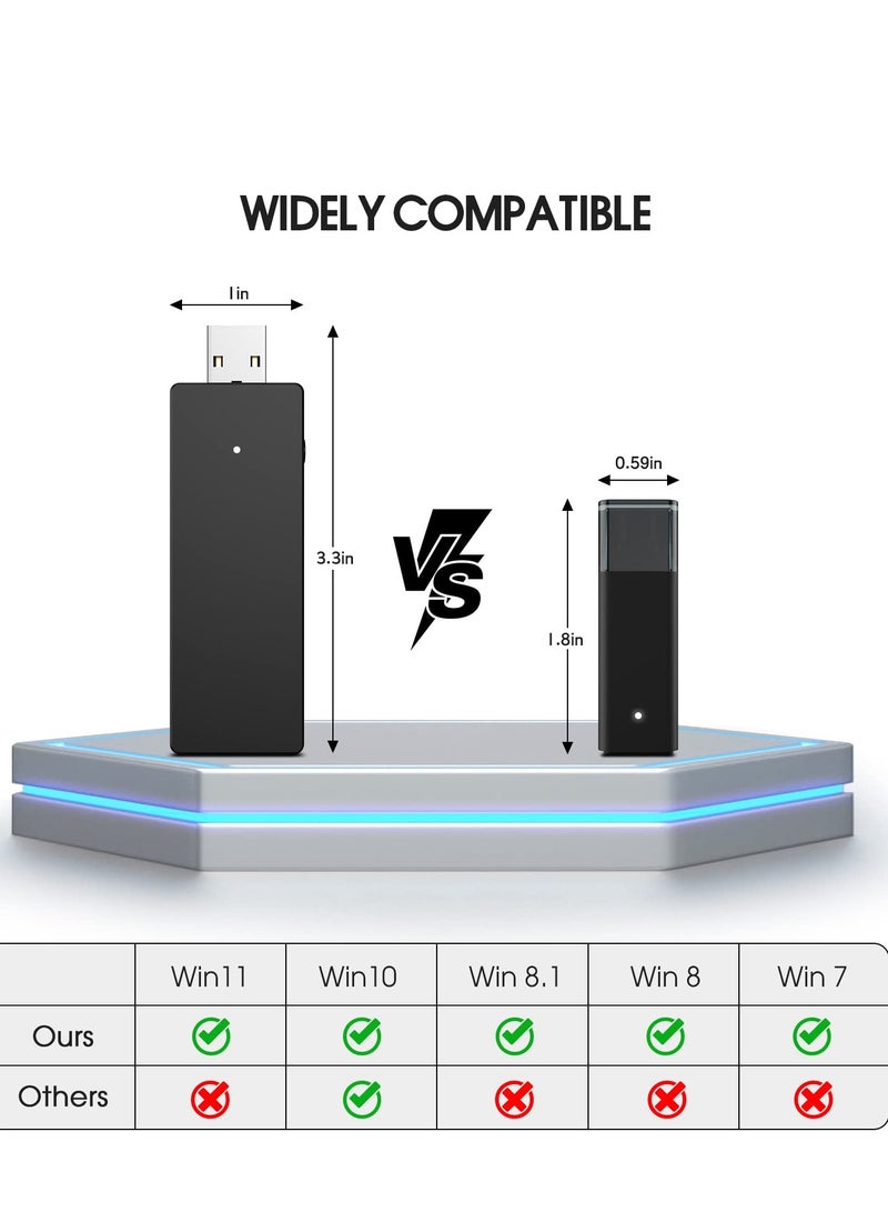 Wireless Adapter for Xbox One Controller - USB Dongle Compatible with PC, Laptops, Tablets, Windows 7/8/8.1/10/11, Works with Xbox One, One S, One X, Elite 1 & Elite 2 Controllers.  - Image 4