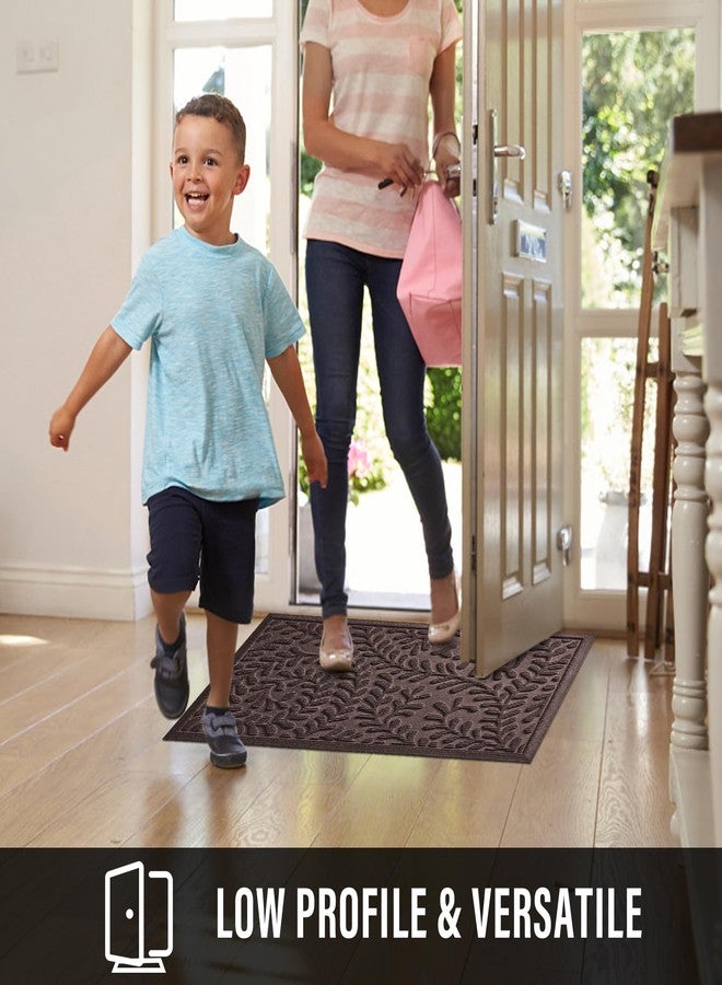 HIYARD Front Door Mat, Absorbent Dirt Trapping Welcome Door Mat Indoor Outdoor, Non Slip Entry Mat, Indoor Outdoor Door Mats, Fade Resistant, Low Profile Doormat for Entryway, 29×17, Coffee - Image 5