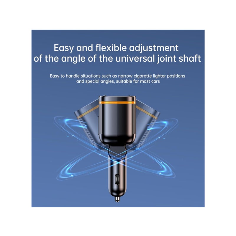 Barakah USB C Car Charger Adapter, 145W Super Fast Cigarette Lighter USB Charger Adapter, with LED Voltmeter, USB C +USB A Car Phone Charger Adapter, for iPhone Samsung & More - Image 5