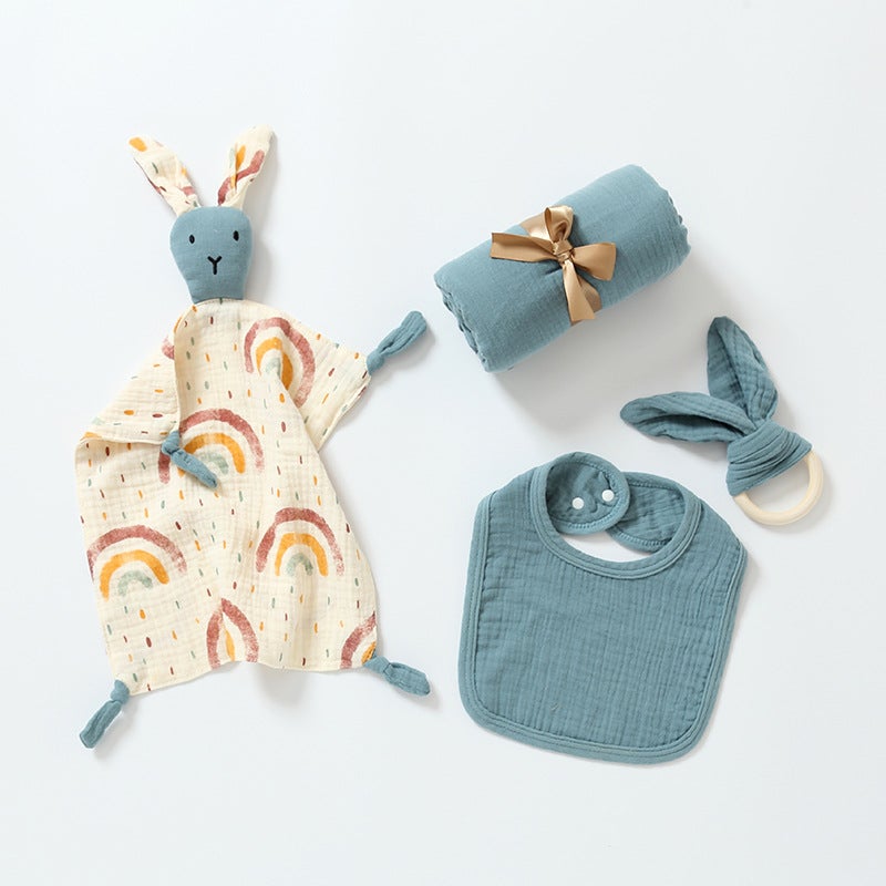 Newborn Baby Gift Box Soothing Doll Saliva Towel Sleeping Baby Toy 0-1 Year Old Pure Cotton First Month Gift Suit - Image 2