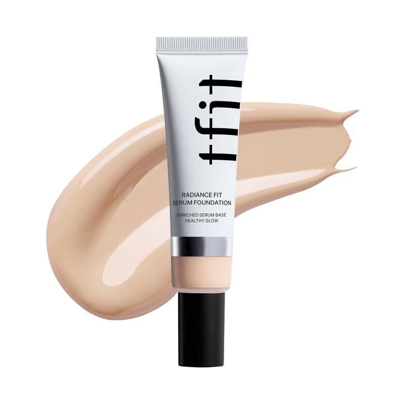 TFIT Radiance Fit Serum Foundation - Flawless Coverage, Dewy finish, Long-lasting, Lightweight, Korean Makeup,1.05 Oz. (C01 Porcelain, 1.05 Oz.) - Image 1