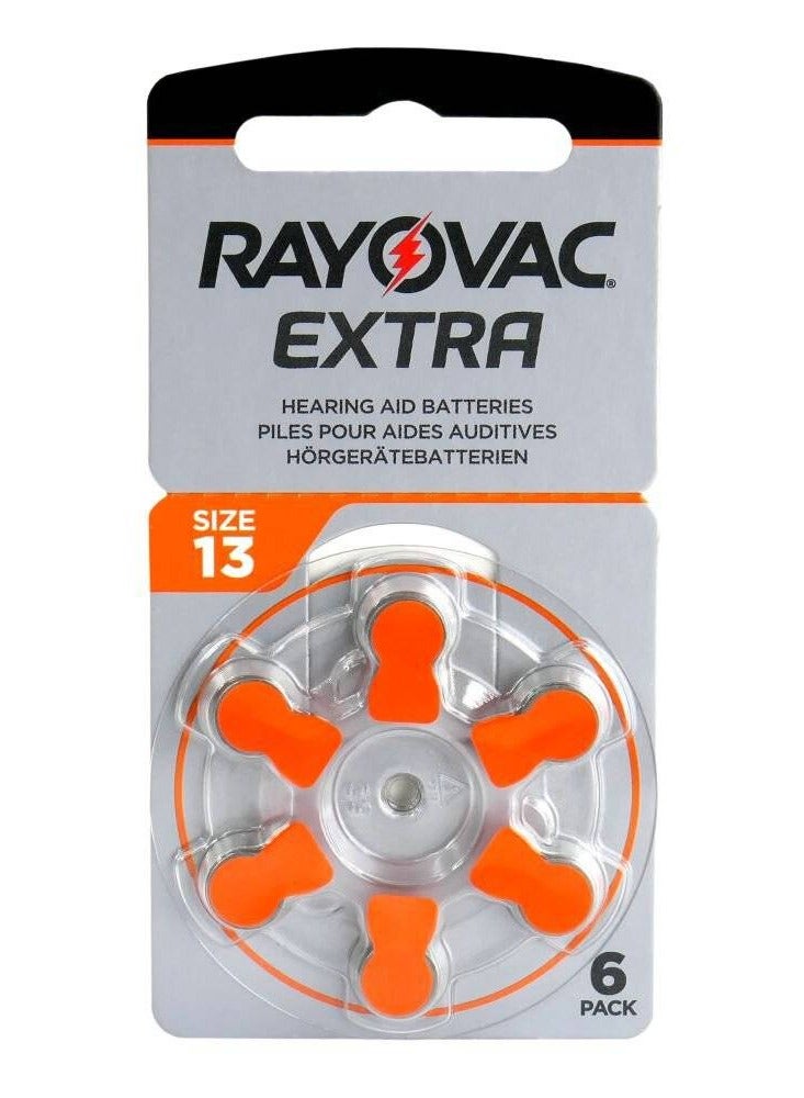 Rayovac Hearing Aid Batteries Extra Advanced - type 13 (PR48) blister (6 pcs)