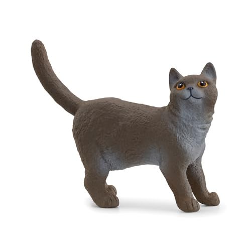 Schleich Farm World - Farm Animal Toy British Shorthair Cat Figurine - Image 1