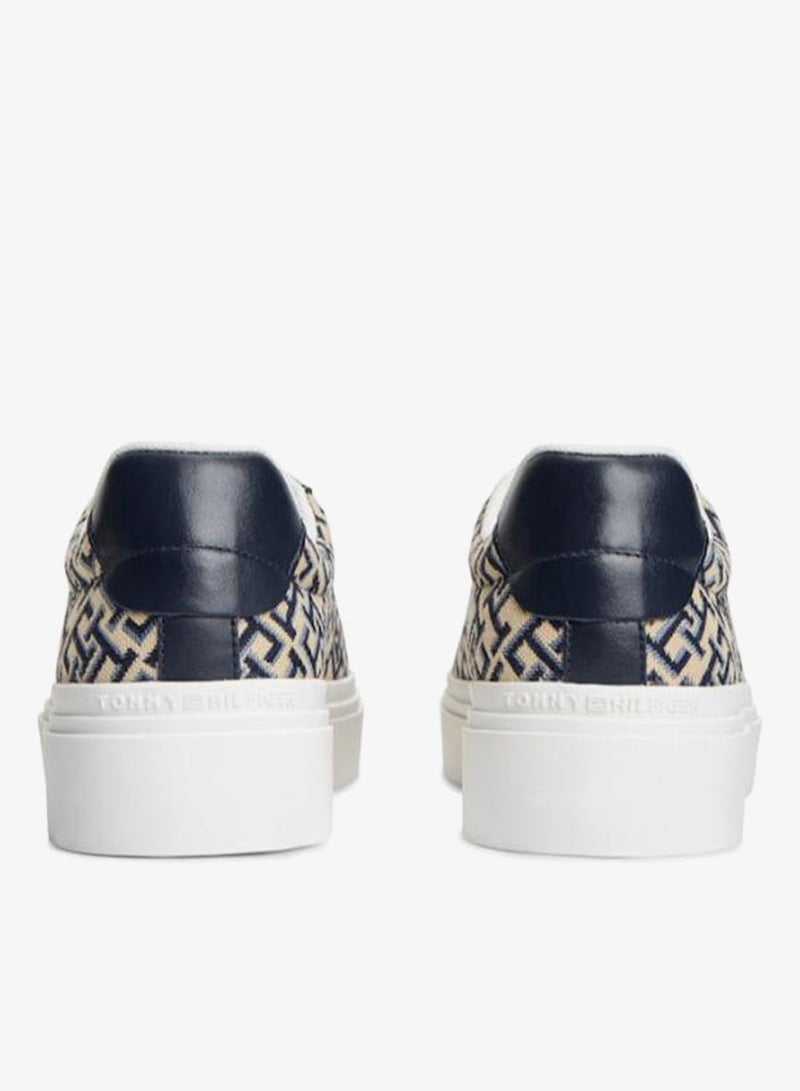 TOMMY HILFIGER Monogram Platform Textile Trainers - Image 4